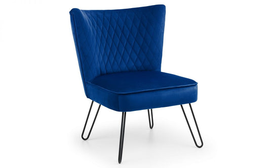 Julian Bowen Blue Lisbon Chair