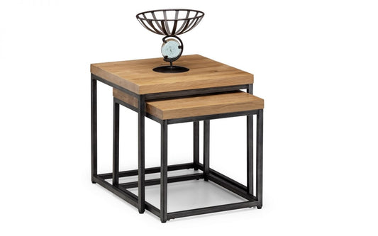 Julian Bowen Brooklyn Oak Nesting Lamp Tables