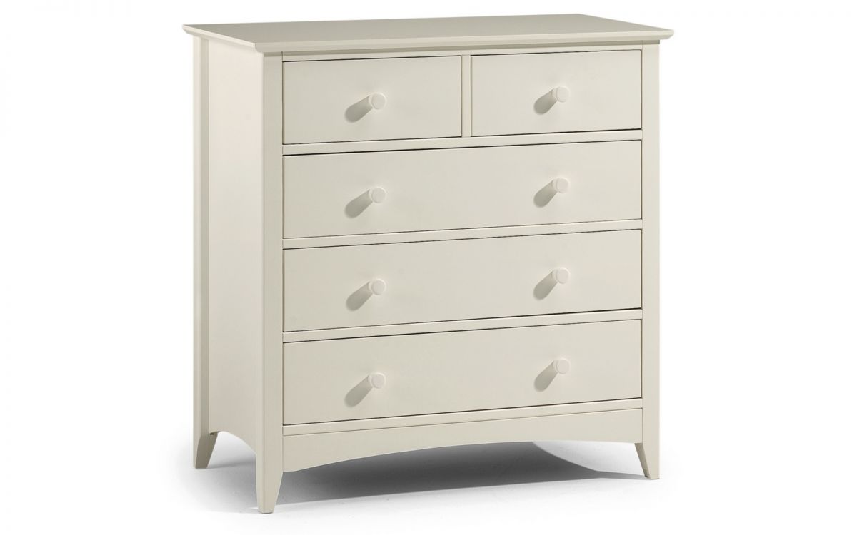 Julian Bowen Cameo Stone White 3+2 Drawer Chest Of Drawers