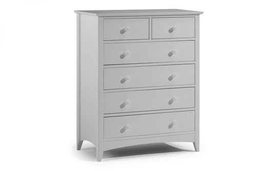 Julian Bowen Cameo Dove Grey 4+2 Drawer Chest Of Drawers