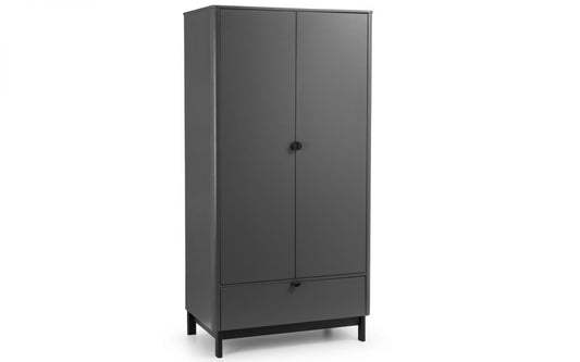 Julian Bowen Chloe 2 Door 1 Drawer Wardrobe