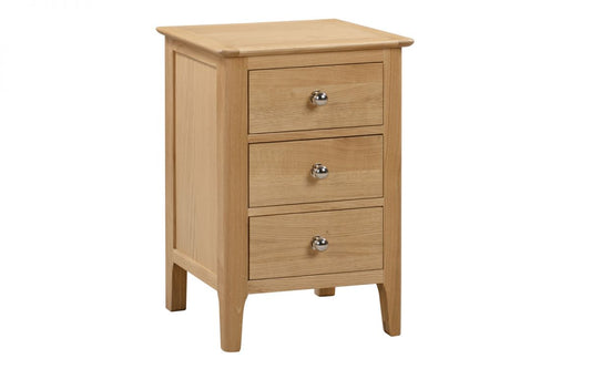 Julian Bowen Cotswold Oak 3 Drawer Bedside Cabinet