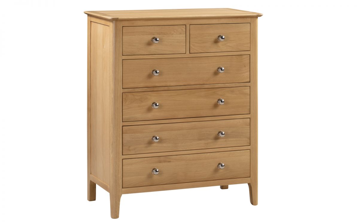 Julian Bowen Cotswold Oak 4+2 Drawer Chest