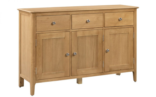 Julian Bowen Cotswold Oak Sideboard 3 Door 3 Drawer