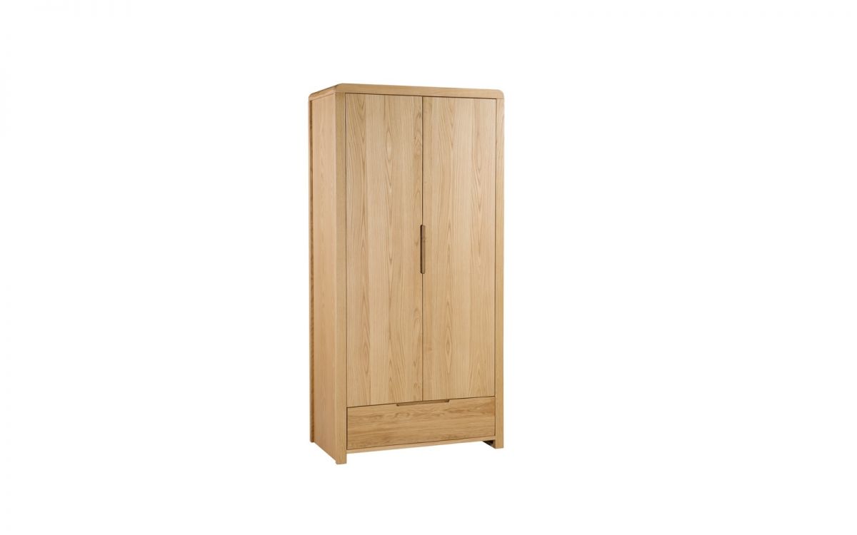 Julian Bowen Curve Oak Combination Wardrobe