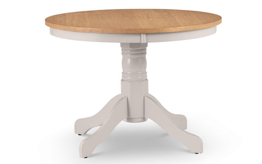 Julian Bowen Davenport Round Pedestal Table - Elephant Grey