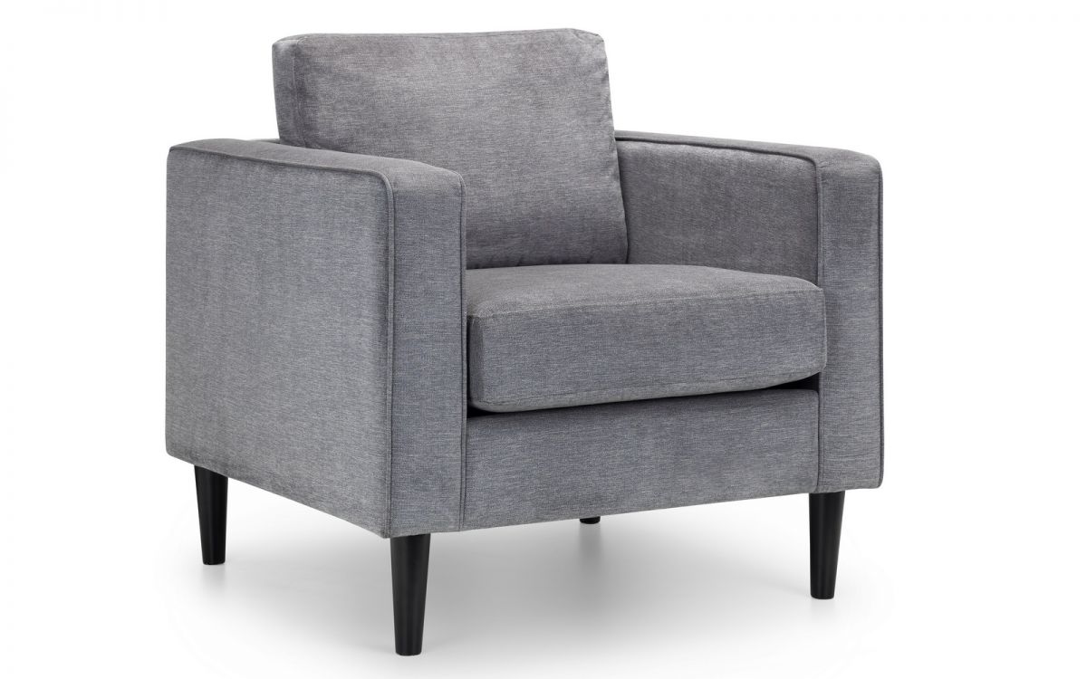 Julian Bowen Hayward Armchair - Dark Grey Chenille