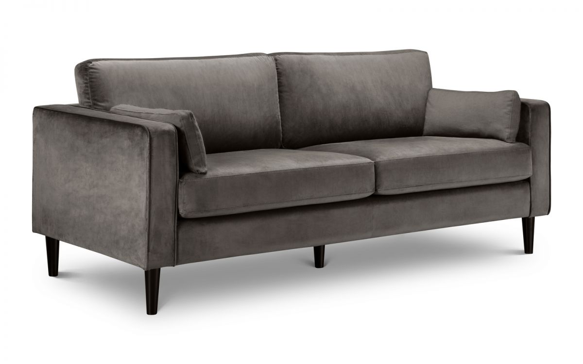 Julian Bowen Hayward Velvet 3 Seater Sofa