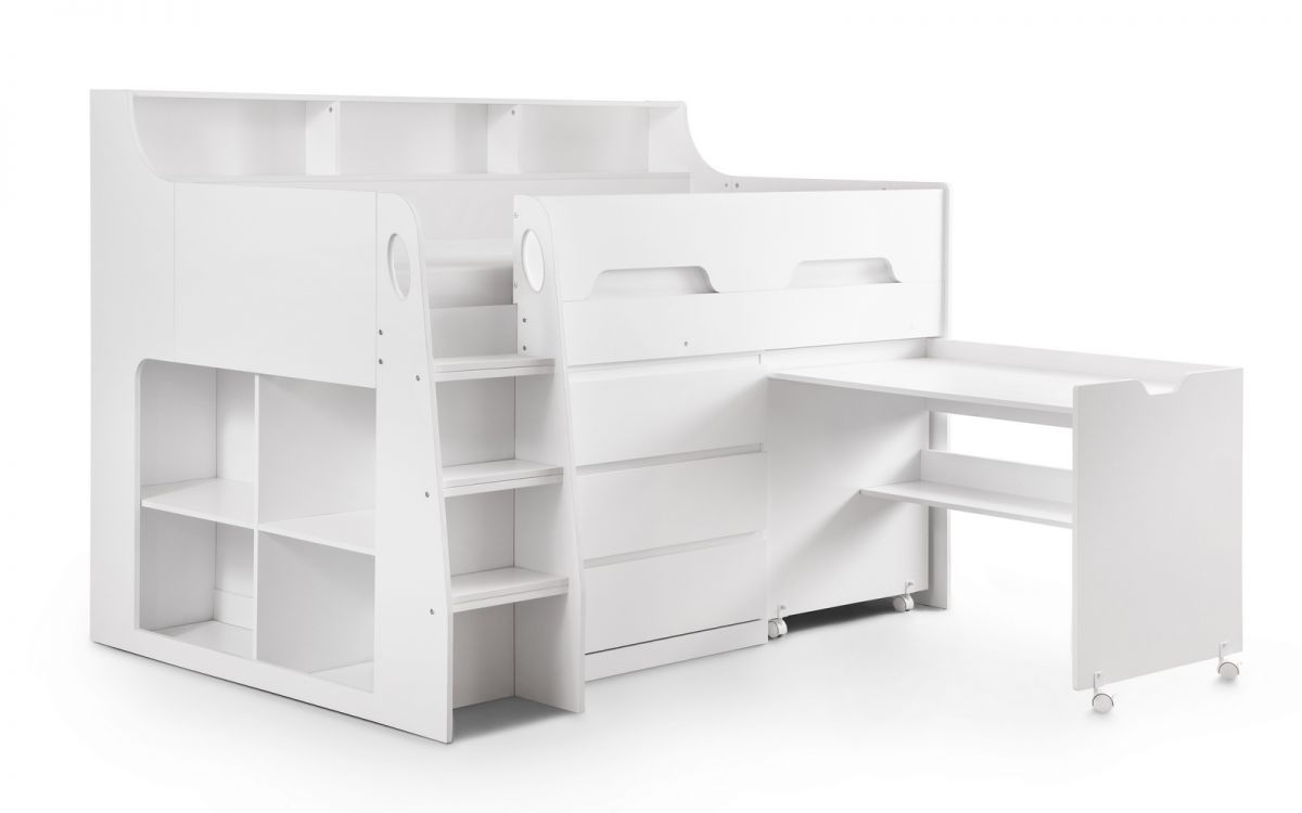 Julian Bowen Jupiter Midsleeper Bunk Bed - White