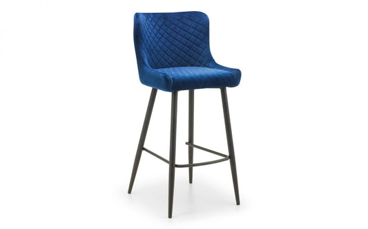 Julian Bowen Luxe Bar Stool - Blue