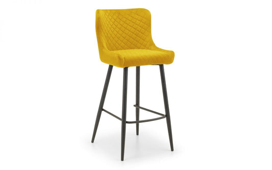 Julian Bowen Luxe Bar Stool - Mustard