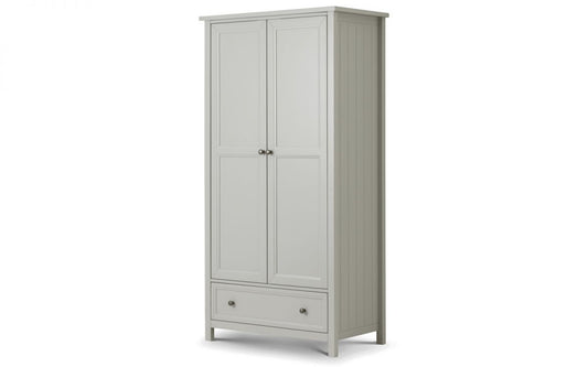 Julian Bowen Maine 2 Door Combination Wardrobe - Dove Grey