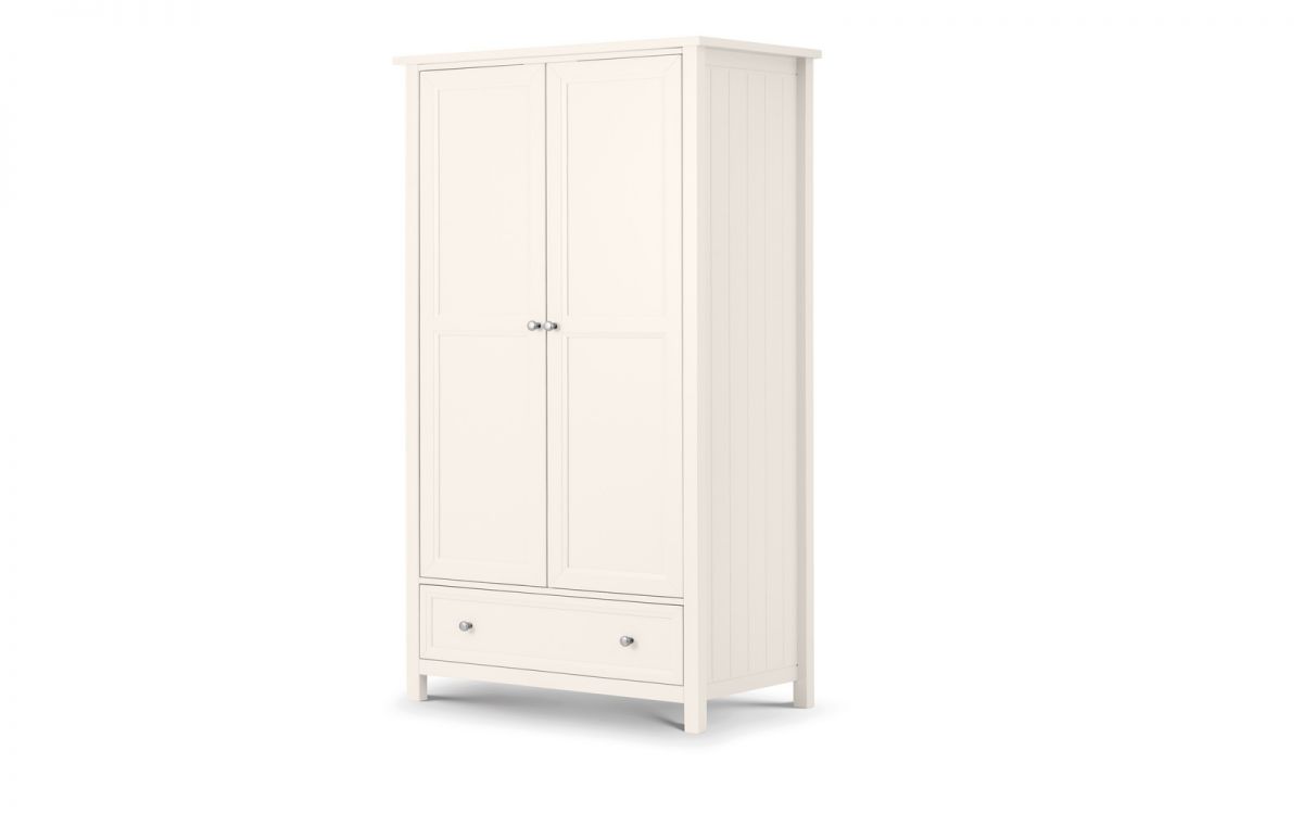 Julian Bowen Maine 2 Door Combination Wardrobe - Surf White