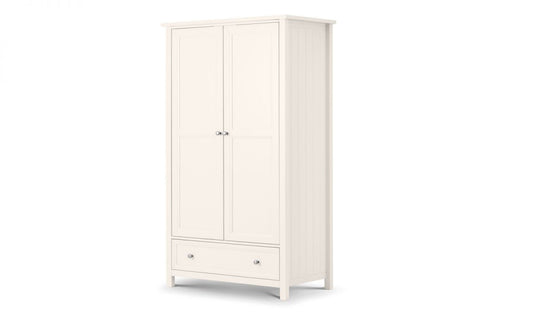 Julian Bowen Maine 2 Door Combination Wardrobe - Surf White