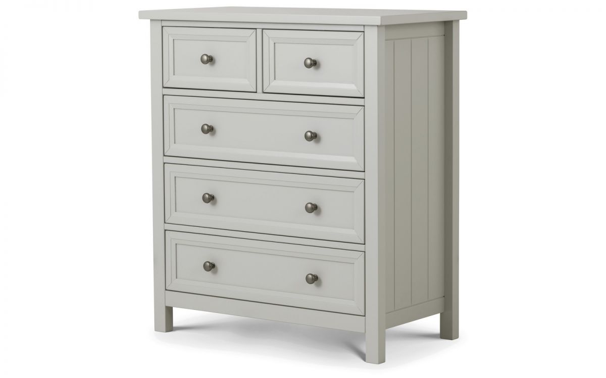 Julian Bowen Maine Dove Grey 3+2 Drawer Chest