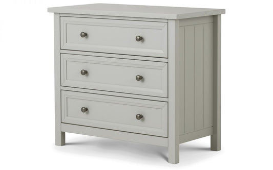 Julian Bowen Maine Dove Grey 3 Drawer Chest