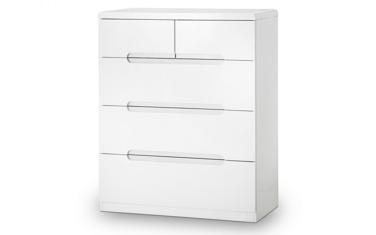 Julian Bowen Manhattan White 3+2 Drawer Chest