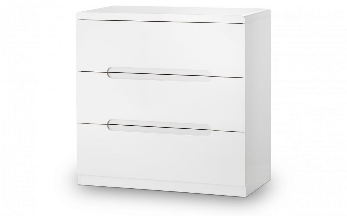 Julian Bowen Manhattan White 3 Drawer Chest