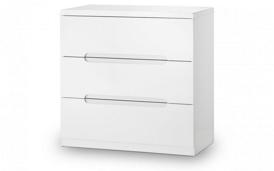 Julian Bowen Manhattan White 3 Drawer Chest