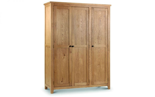 Julian Bowen Marlborough Oak 3 Door Wardrobe