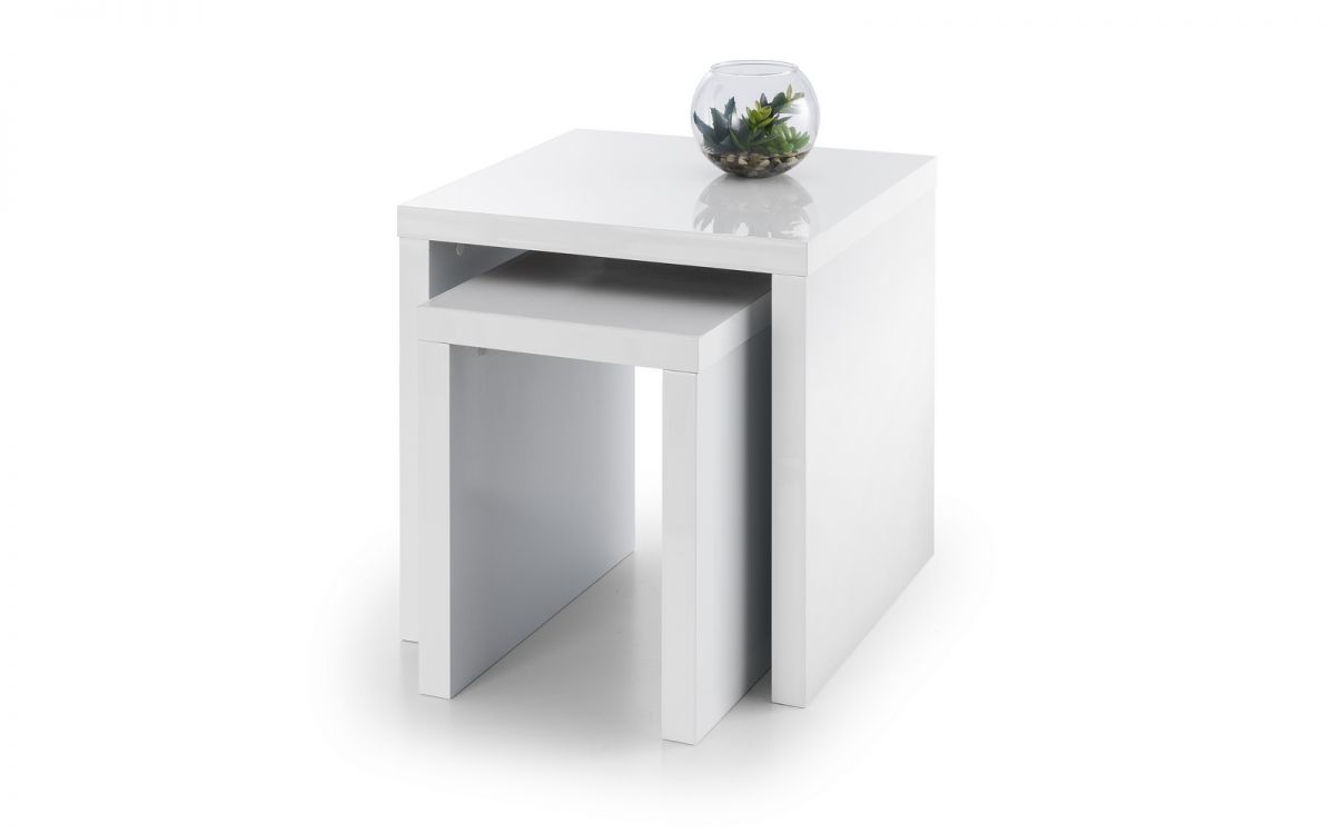 Julian Bowen Metro High Gloss Nest of Tables - White