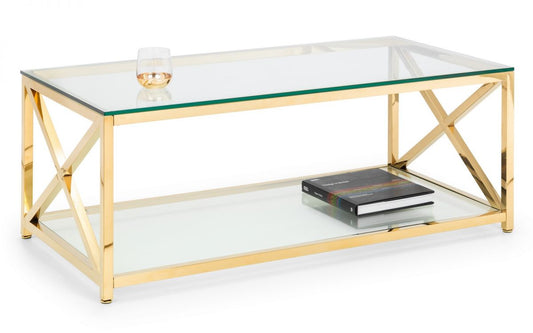 Julian Bowen Miami Coffee Table - Gold