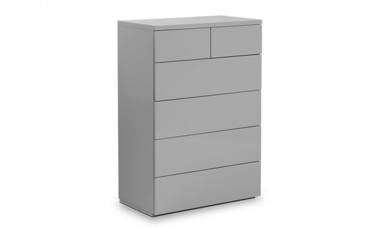 Julian Bowen Monaco Grey High Gloss 4+2 Drawer Chest