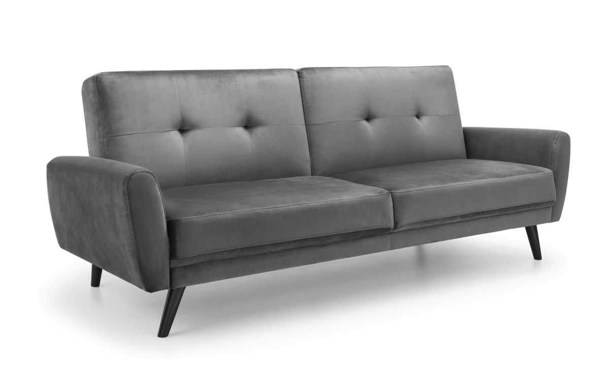 Julian Bowen Monza Sofabed Grey Velvet