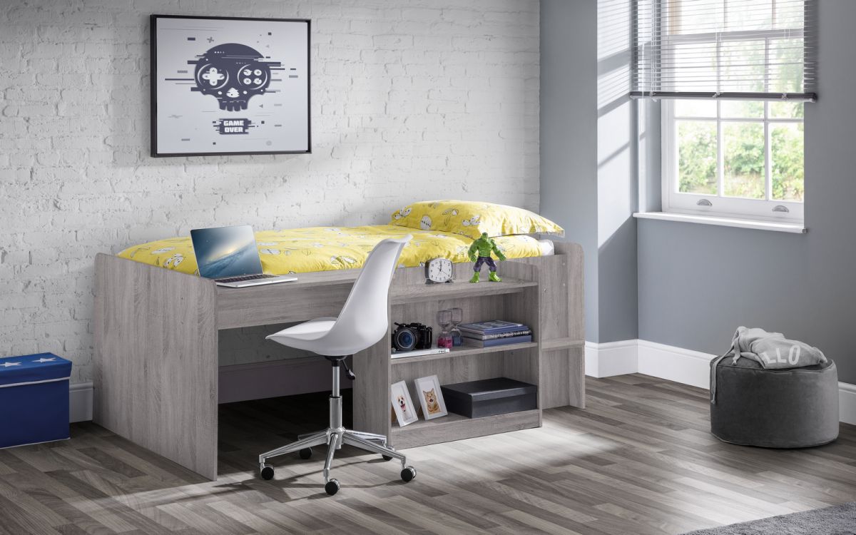 Julian Bowen Neptune Midsleeper Bed Grey Oak