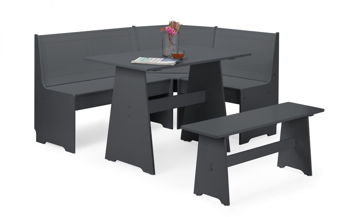 Julian Bowen Newport Corner Dining Set - Anthracite