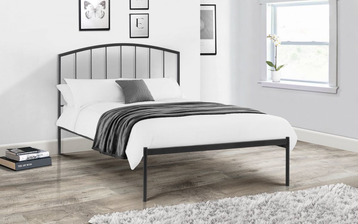 Julian Bowen Onyx Metal Double Bed Anthracite