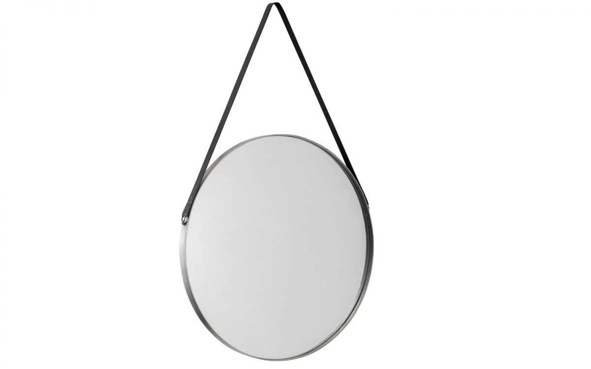 Julian Bowen Opera Round Pewter Mirror