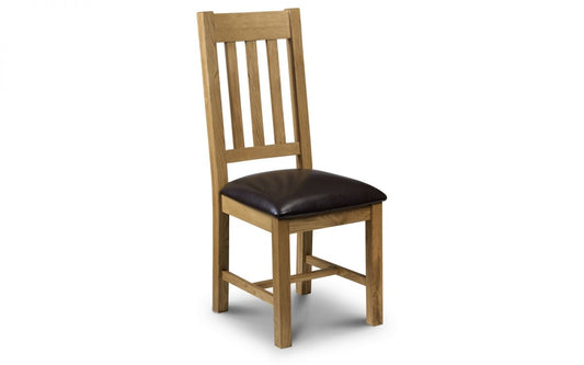 Julian Bowen Pair Of Astoria Oak Dining Chairs