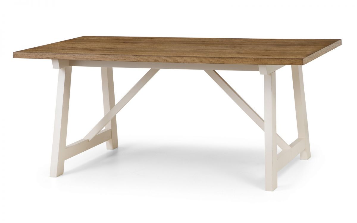 Julian Bowen Pembroke White & Oak Dining Table