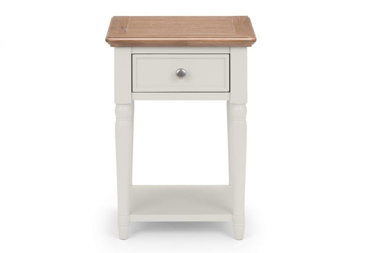 Julian Bowen Provence Grey 1 Drawer Lamp Table