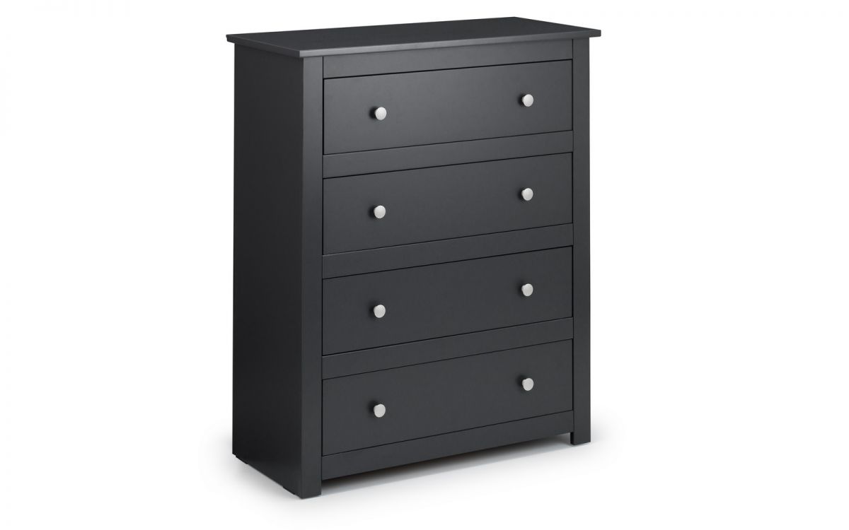 Julian Bowen Radley Anthracite 4 Drawer Chest