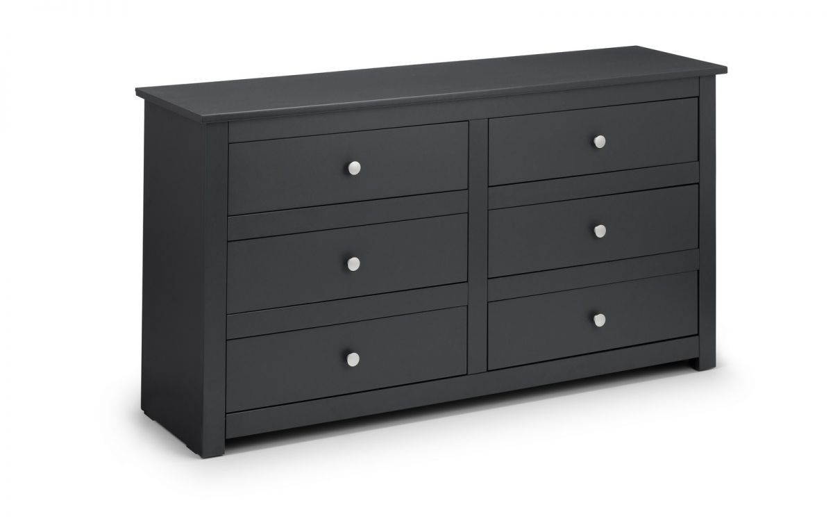 Julian Bowen Radley Anthracite 6 Drawer Chest