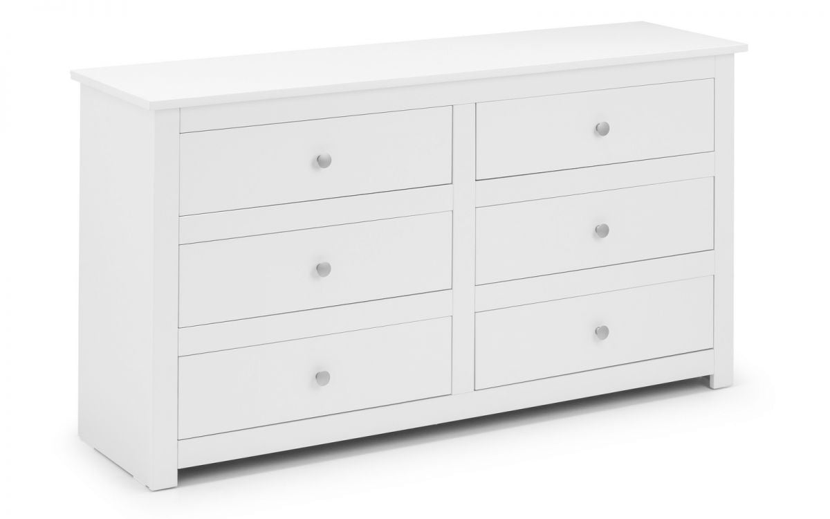 Julian Bowen Radley White 6 Drawer Chest