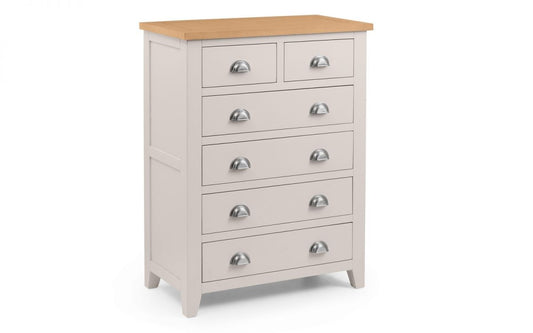 Julian Bowen Richmond White Oak 4+2 Drawer Chest