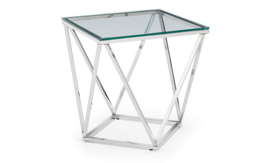 Julian Bowen Riviera Glass Lamp Table