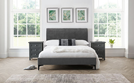 Julian Bowen Sanderson Diamond Velvet Double Bed