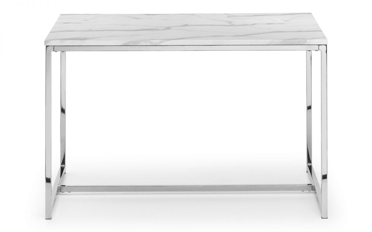 Julian Bowen Scala White & Chrome Dining Table