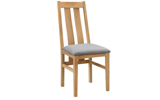 Julian Bowen Set of 2 Cotswold Oak Dining Chairs