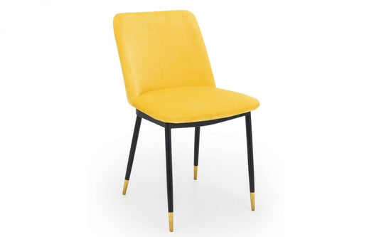 Julian Bowen Set of 2 Mustard Delaunay Dining Chairs