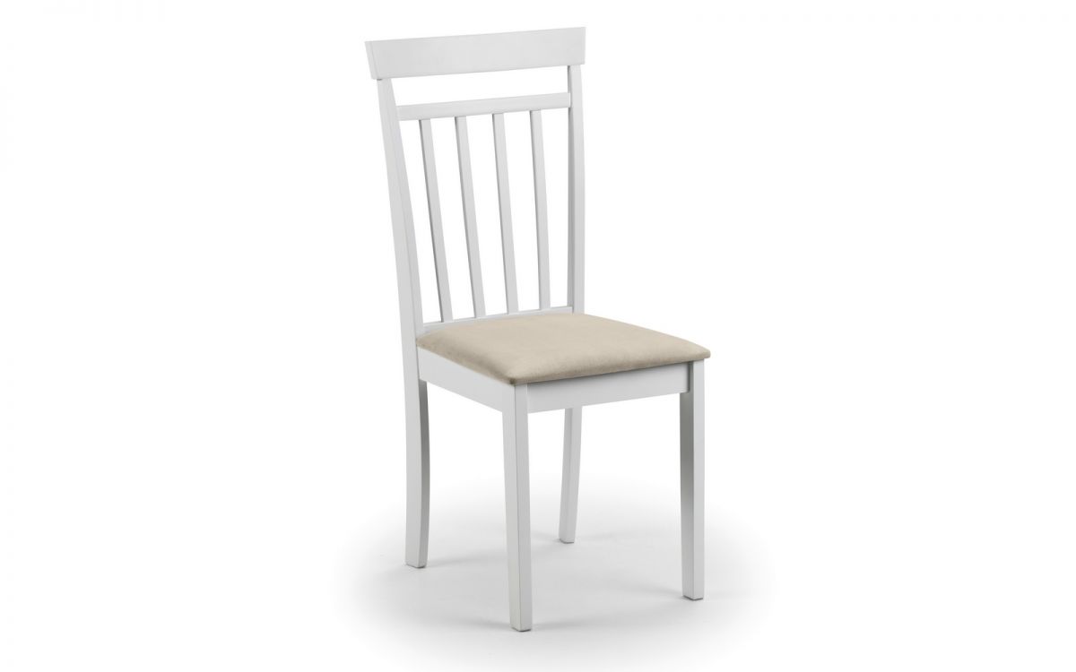 Julian Bowen Set of 2 White Coast Dining Chairs