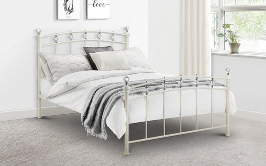 Julian Bowen Sophie Stone White Crystal King Size Bed