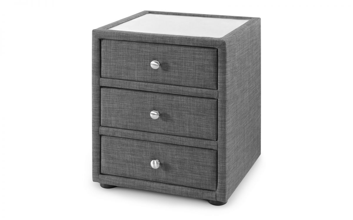 Julian Bowen Sorrento Slate 3 Drawer Bedside