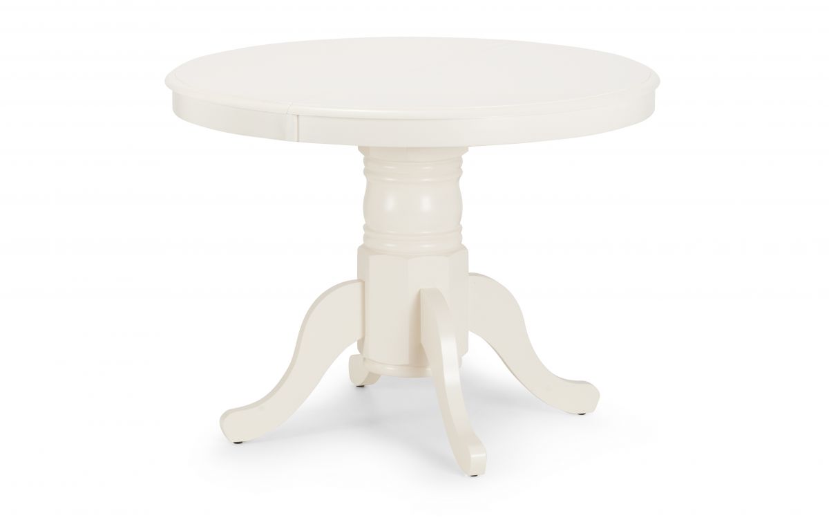 Julian Bowen Stanmore Ivory Round to Oval Extending Dining Table