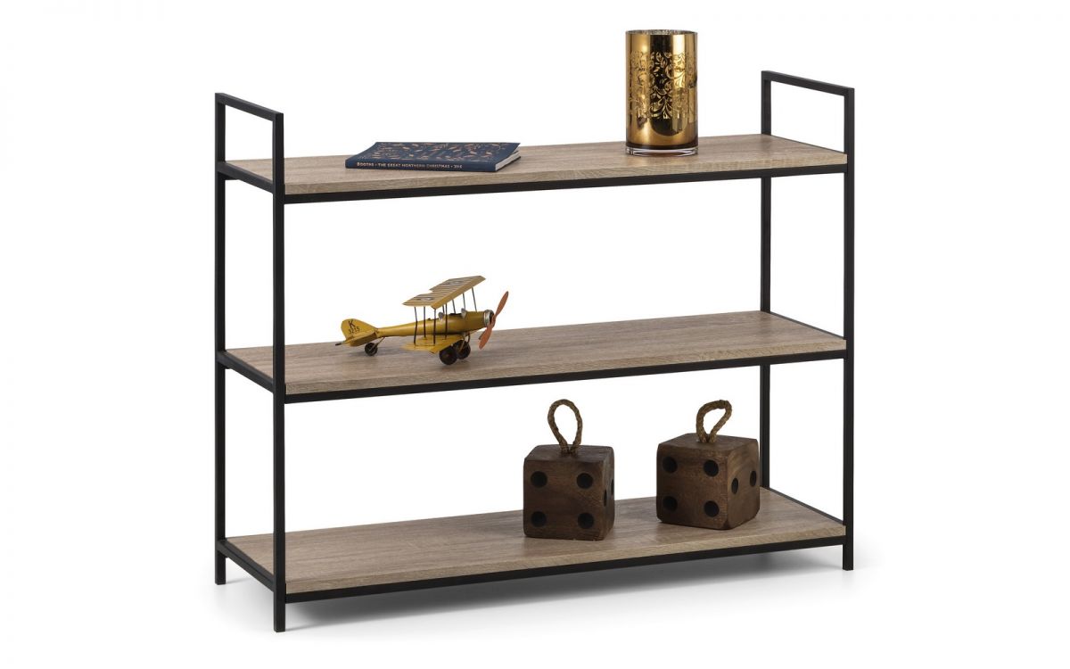 Julian Bowen Tribeca Low Bookcase - Sonoma Oak