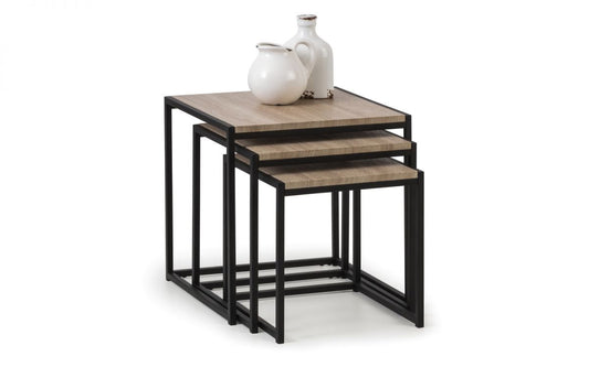 Julian Bowen Tribeca Nest of Tables - Sonoma Oak